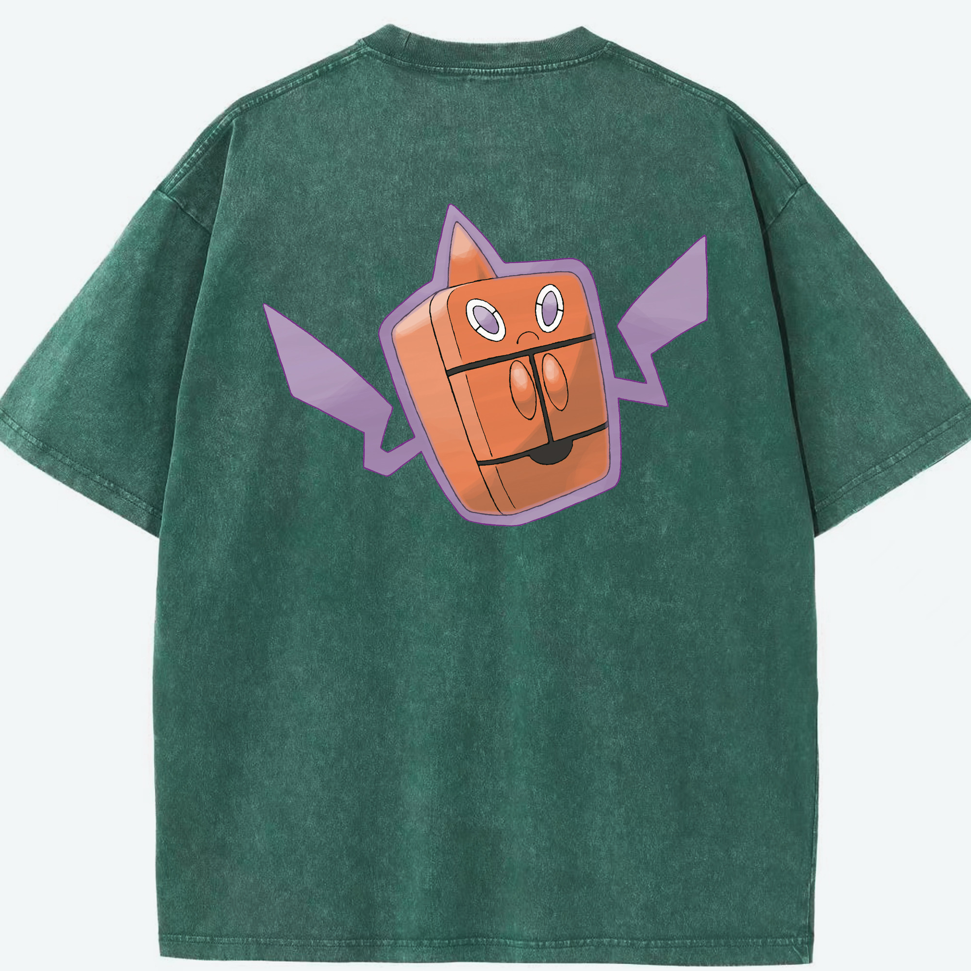 （画像用） ポケットモンスター Pokémon 綿100% ヴィンテージ風 半袖Tシャツ（背面プリント）